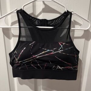 🌛Zyia Active Medium Stylish Black Sports Bra with Colorful Accents